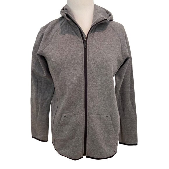 GapFit Gray Unisex Zip-Up Hoodie Jacket With Pockets - Size XXL youth or small - Picture 1 of 15